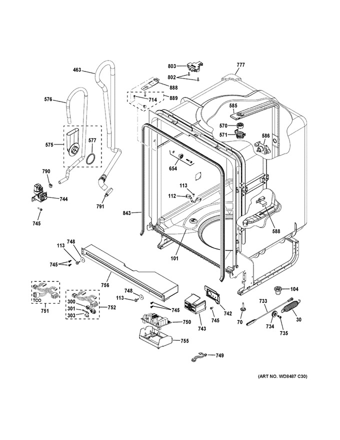 Diagram for GDF520PSJ6SS