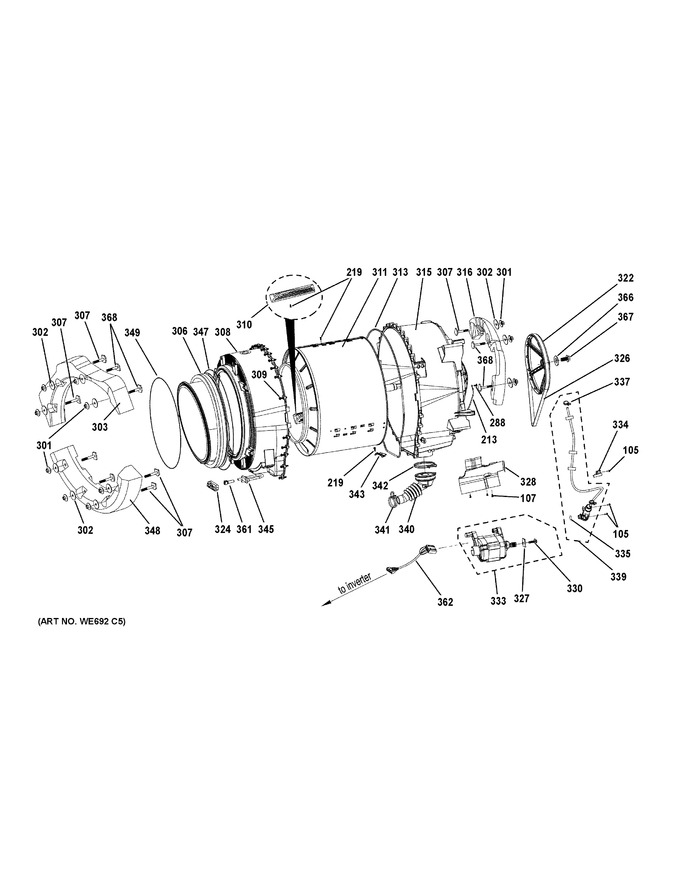 Diagram for GFW450SSM0WW