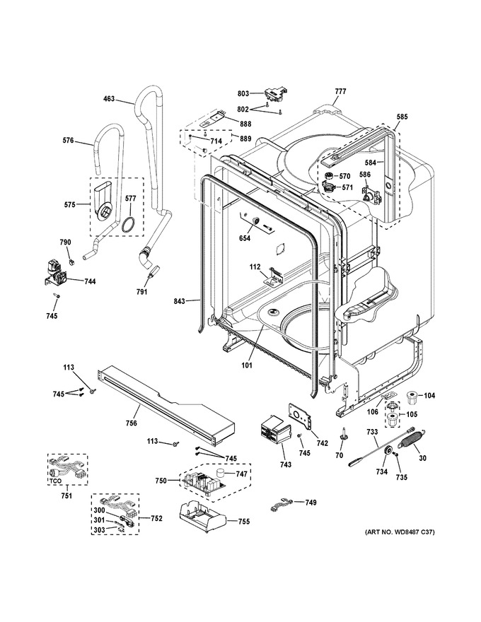 Diagram for GDF530PMM0ES