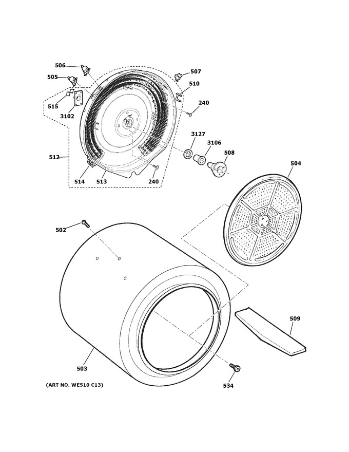 Diagram for GTDP490ED4WS