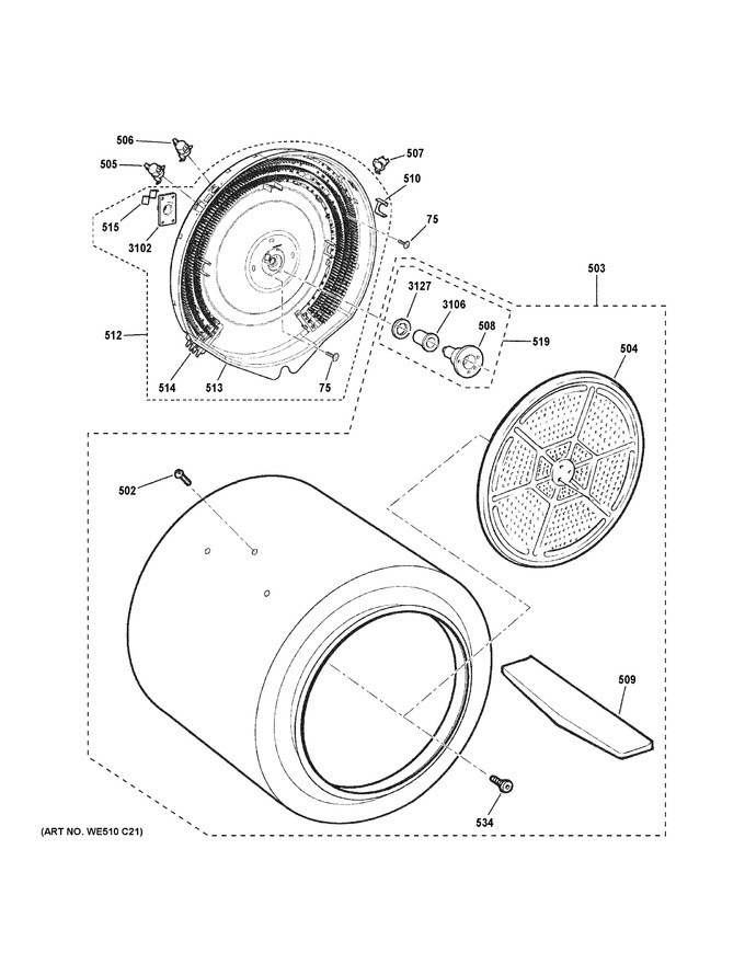 Diagram for GTD75ECSL1WS