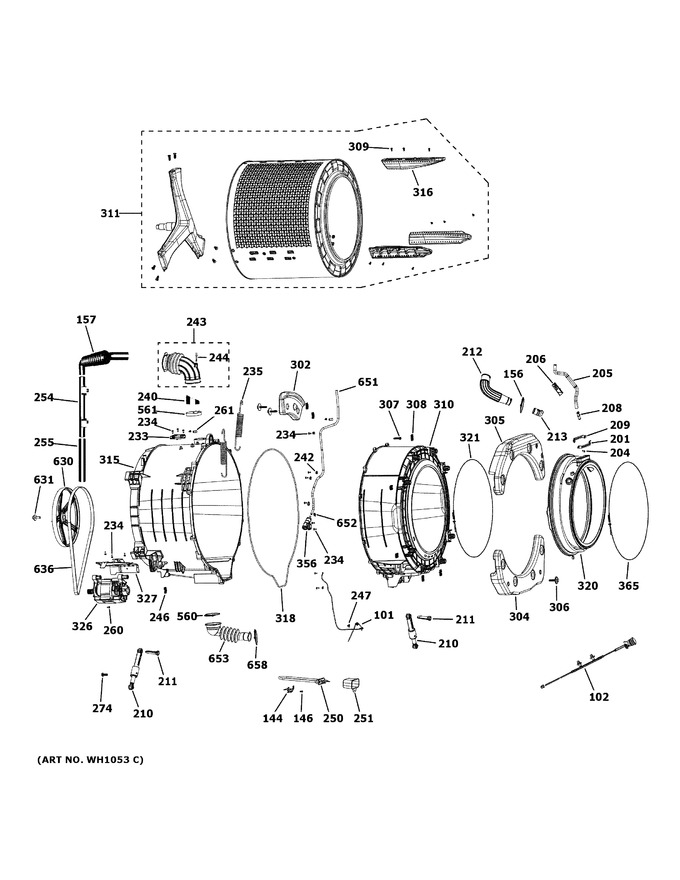 Diagram for GFW850SSN0WW