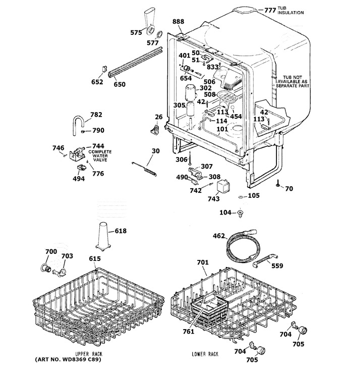 Diagram for HDA3600K65WW