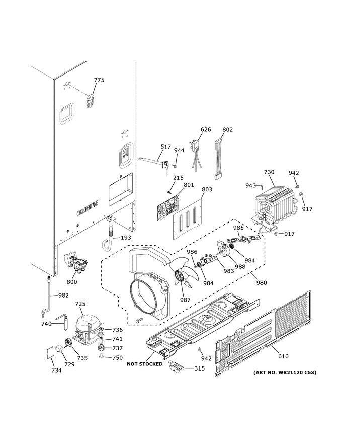 Diagram for GWE19JGLNFWW