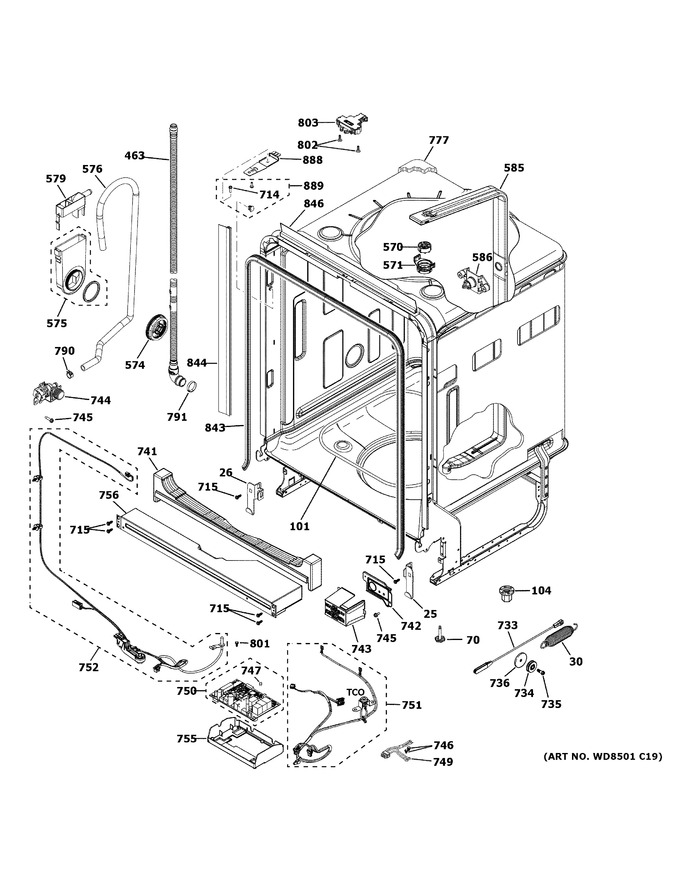 Diagram for GDT565SSN3SS