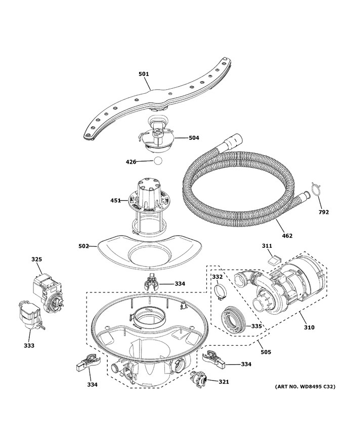 Diagram for GDF645SGN3BB