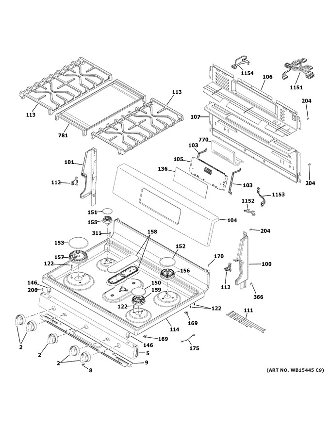 Diagram for JGB735DP1WW