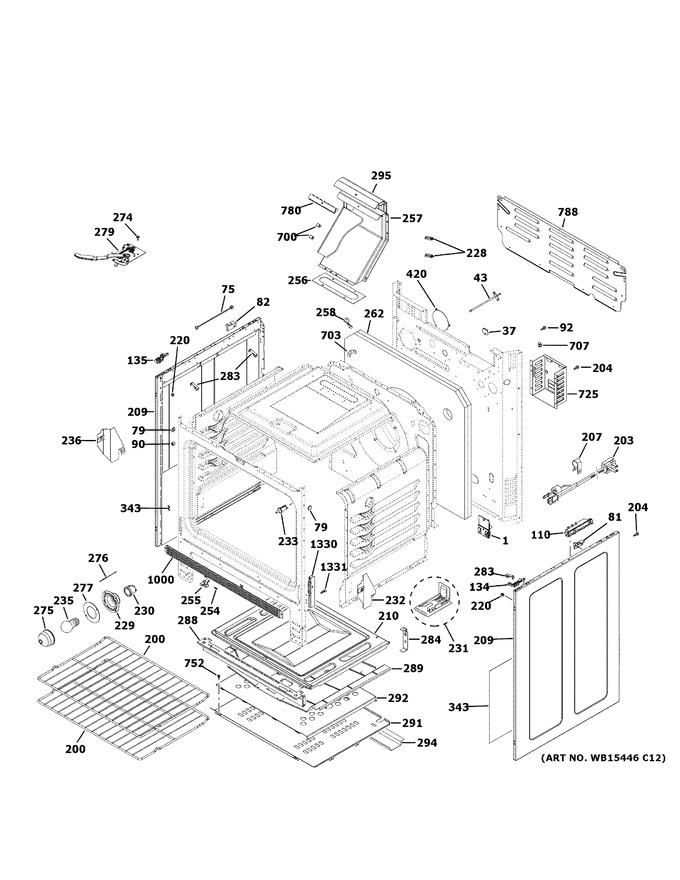 Diagram for JGB735DP1BB