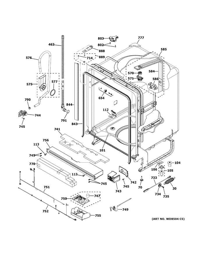 Diagram for GDT605PSM5SS