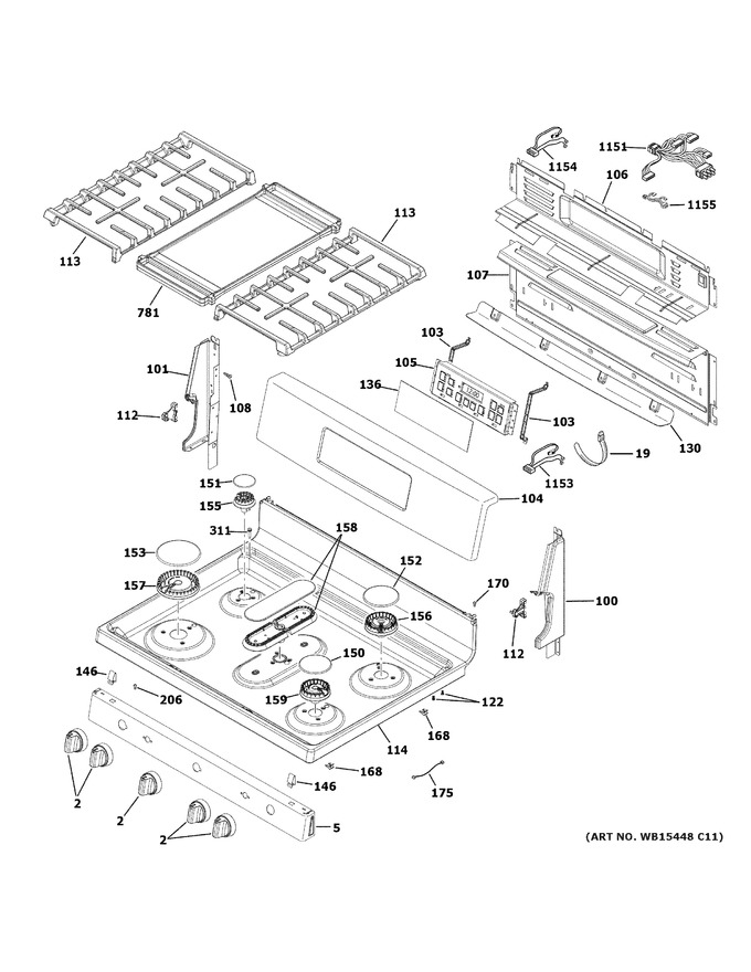 Diagram for JGB660FP1DS