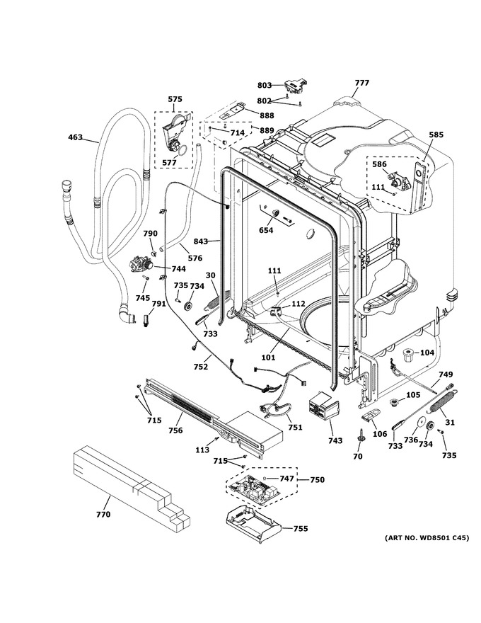 Diagram for GDF535PGR1WW