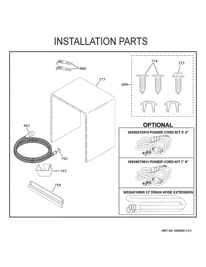 Diagram for GDT550PGR0WW