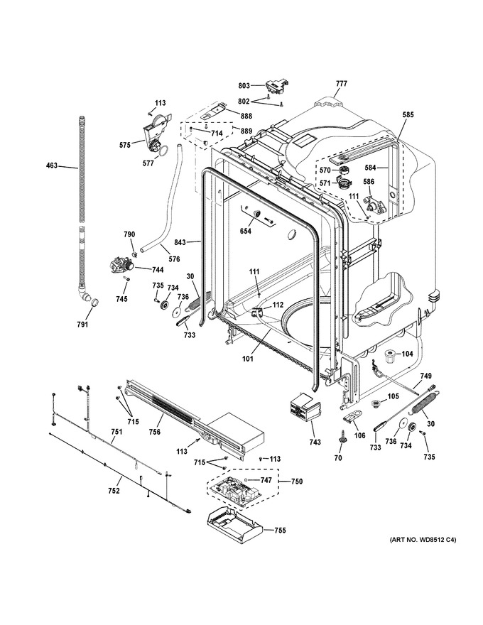 Diagram for GDT550PGR0WW