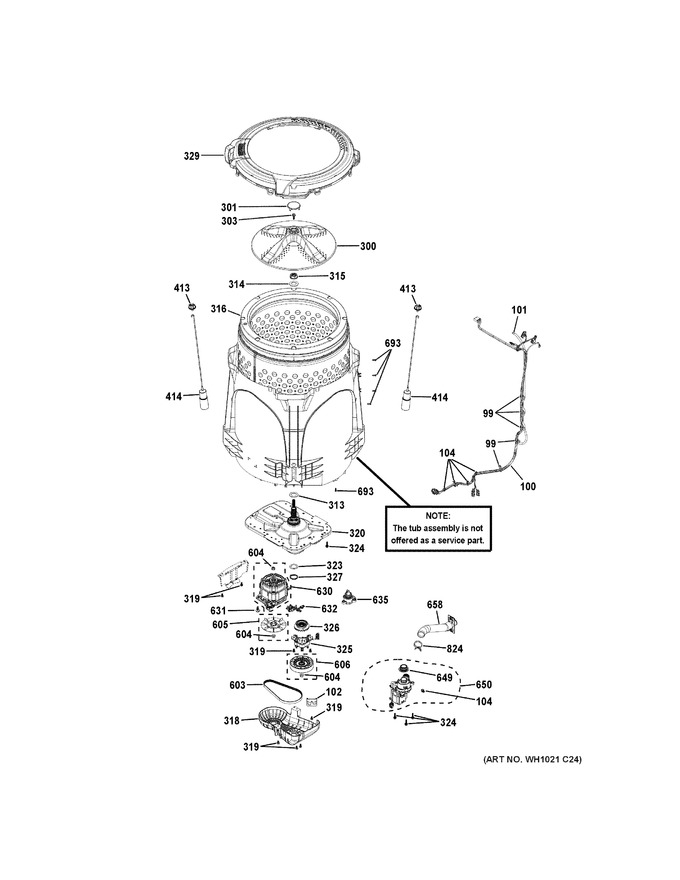 Diagram for PTW600BSR1WS