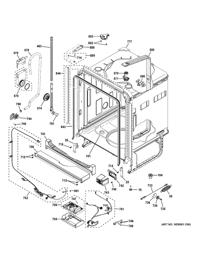 Diagram for GDT645SMN5ES