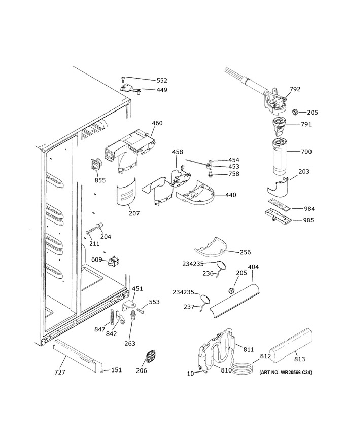 Diagram for GSS25CGHXCWW