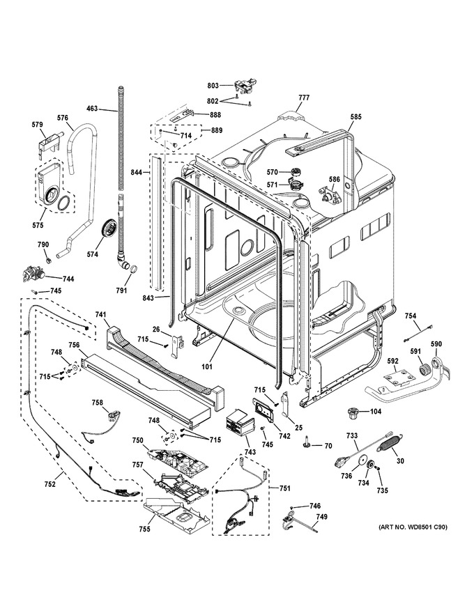 Diagram for DDT700SGN8WW