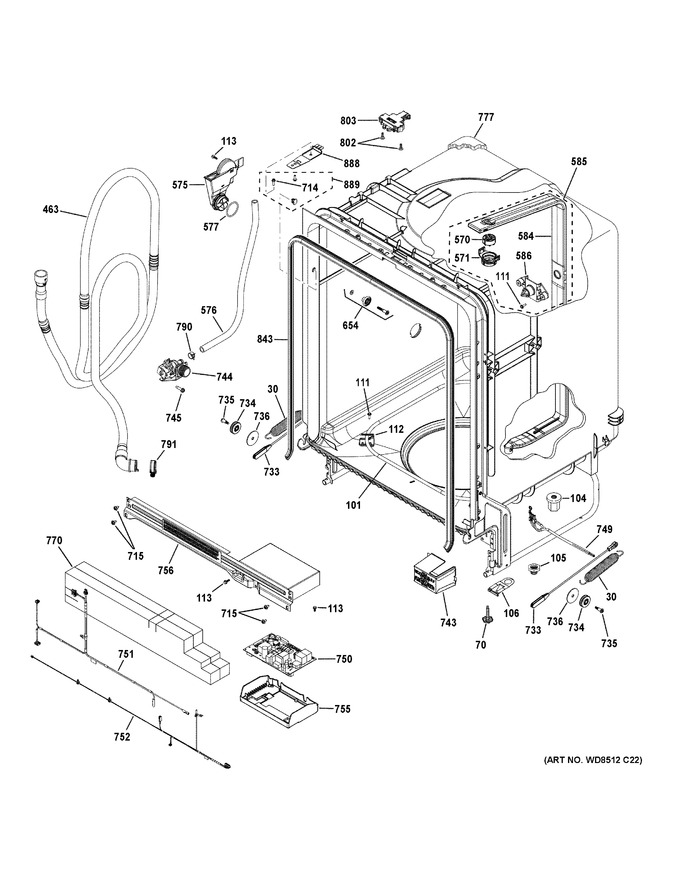 Diagram for GDT630PYR6FS