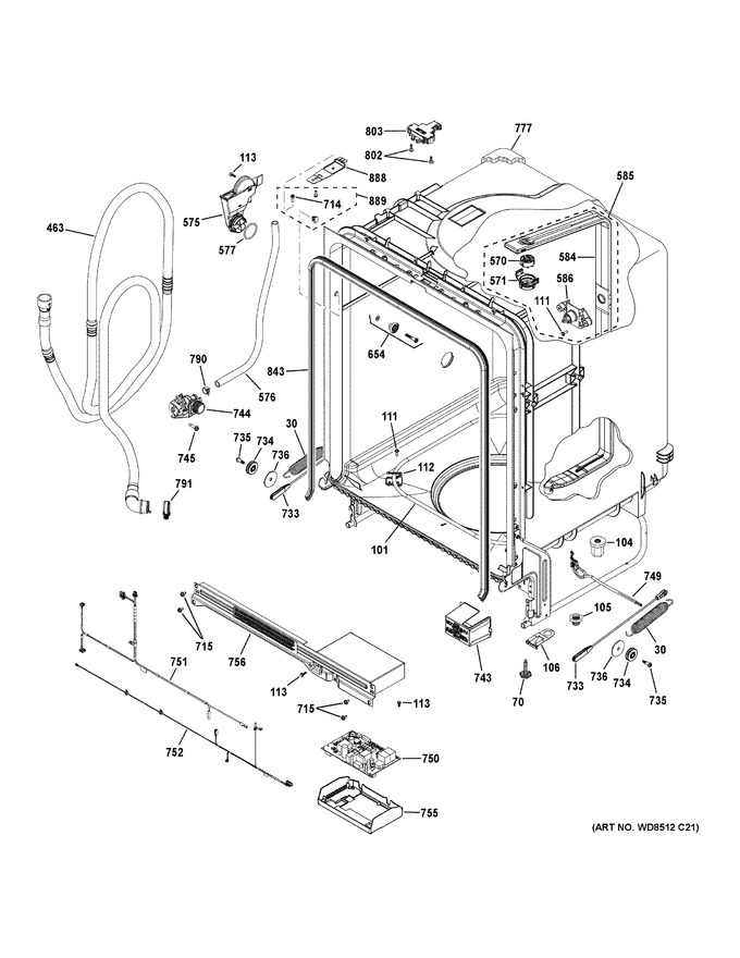 Diagram for GDF550PGR6WW