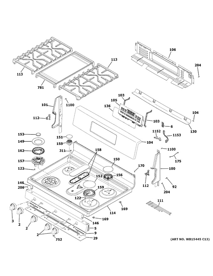 Diagram for PGB965YP3FS