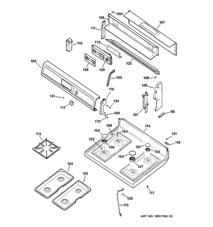 Diagram for RGB745BEA2WH