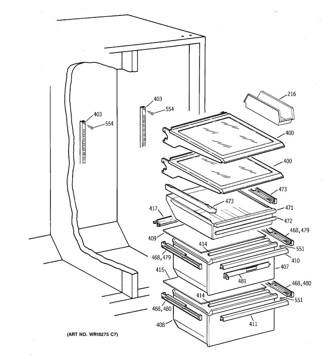 Diagram for TFX25CRBCBB