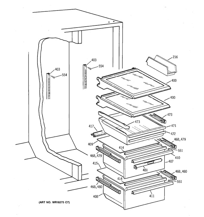 Diagram for TFX25ZPBEAA