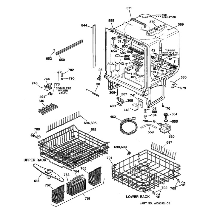 Diagram for GSD5630D00WW