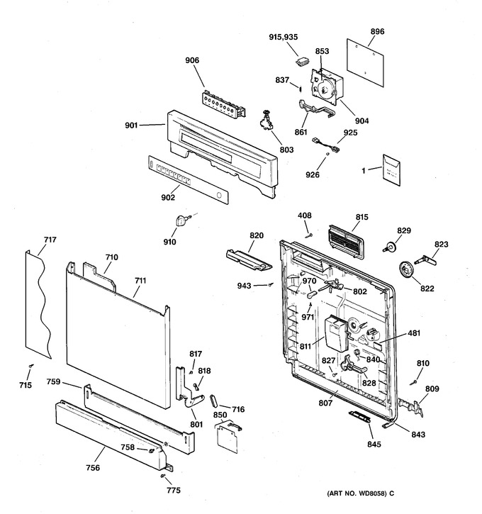 Diagram for GSD3732D01WW