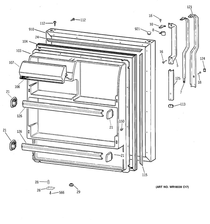 Diagram for TBX18GADBRWW