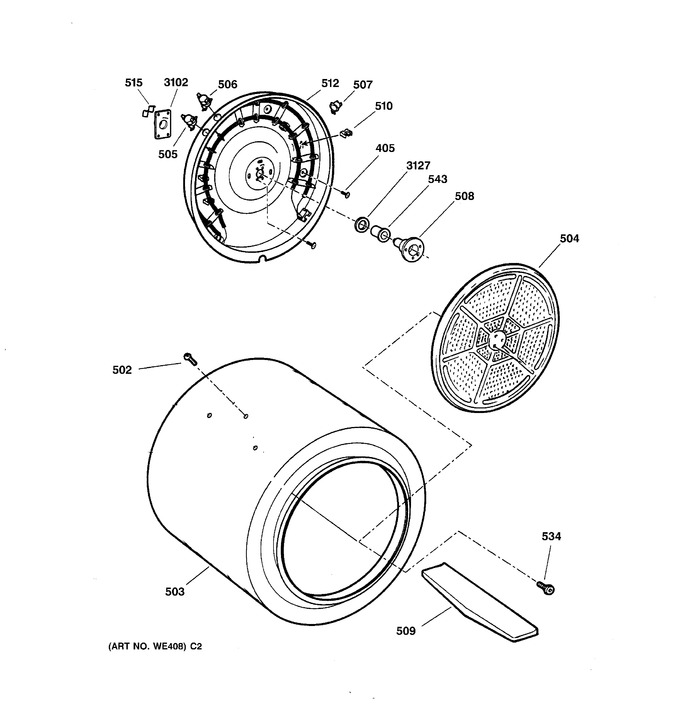 Diagram for DSXR453EV1WW