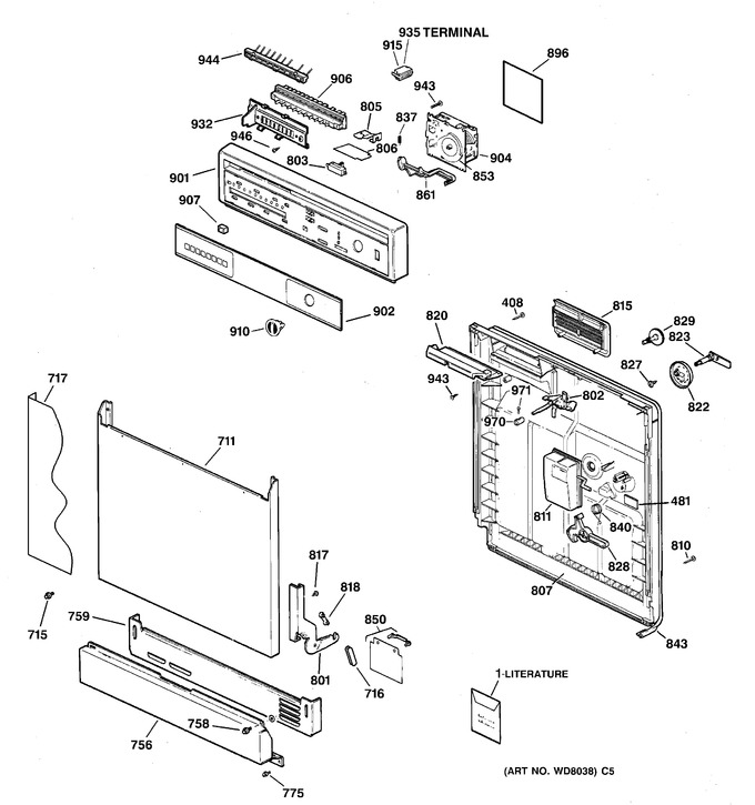 Diagram for GSD3630ZZ4WW