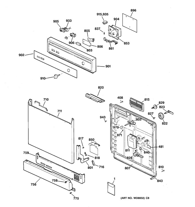 Diagram for GSD2231F00WW