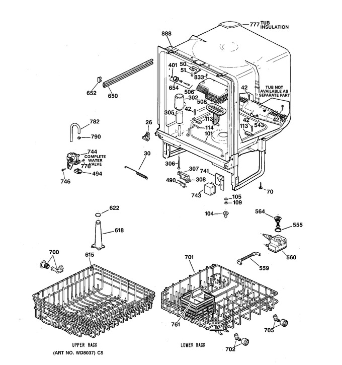 Diagram for GSD3330C05WW