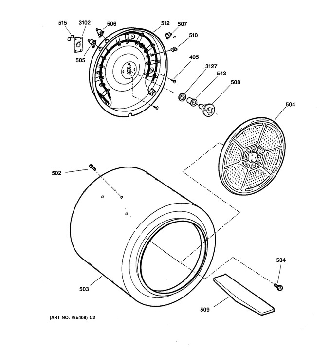 Diagram for DBXR453EV2WW