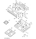 Diagram for 2 - Control Panel & Cooktop