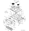 Diagram for 1 - Control Panel & Cooktop