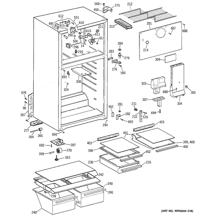 Diagram for GTS18XBMDRWW