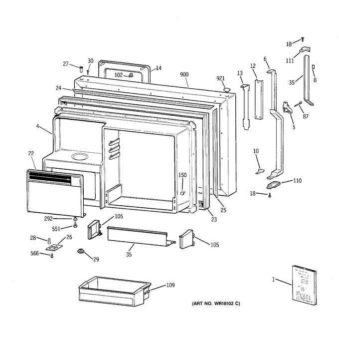 Diagram for TBE22PCSPRWW