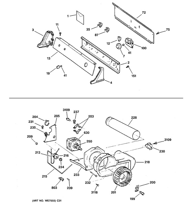 Diagram for DBSR453GA1WW