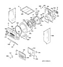 Diagram for 2 - Dryer Upper Cabinet, Drum & Heater