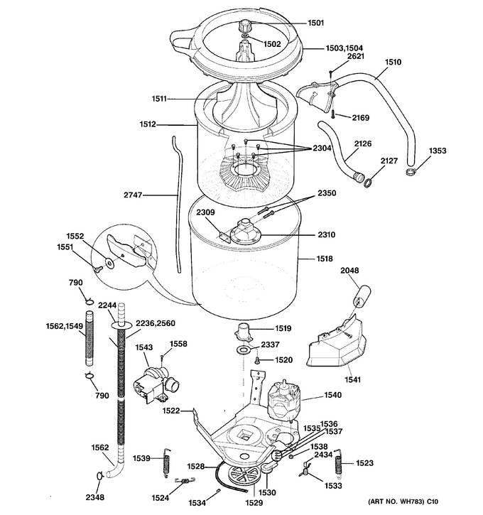 Diagram for WSM2700WBWW