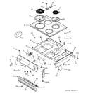 Diagram for 1 - Control Panel & Cooktop