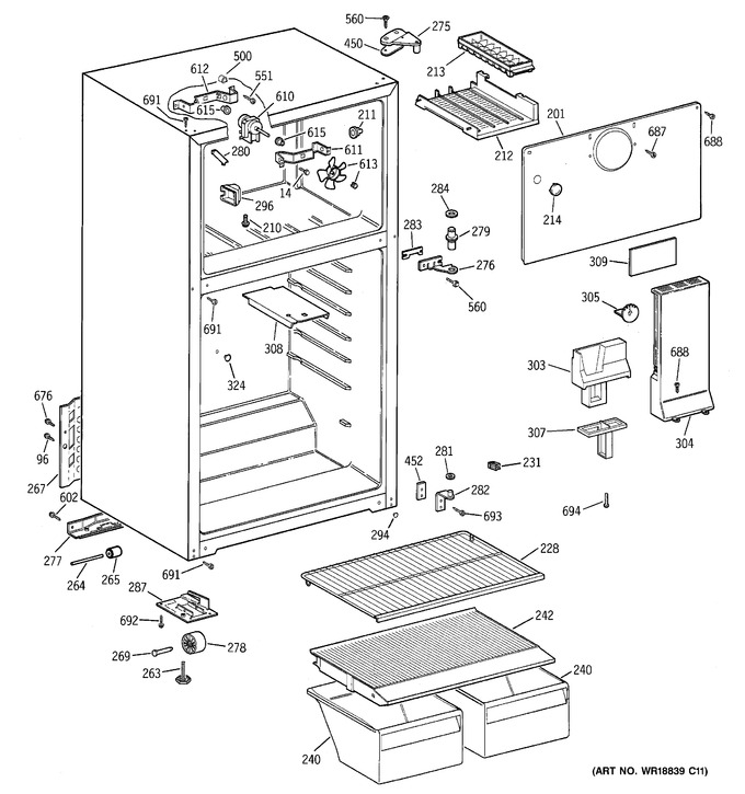 Diagram for GTR18BBMDRWW