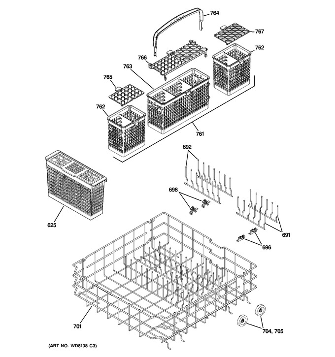 Diagram for PDW8500J00WW