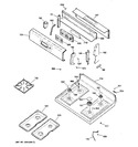 Diagram for 2 - Control Panel & Cooktop