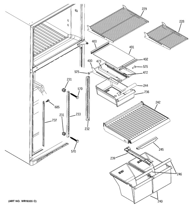 Diagram for GTH18DBPCRWW