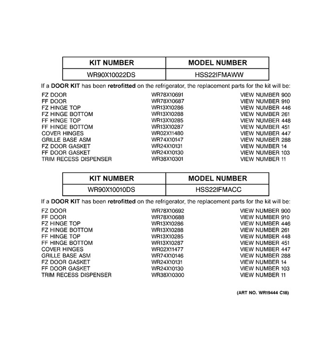 Diagram for HSS22IFMAWW