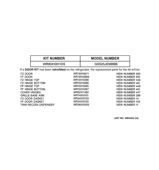 Diagram for GSS25JEMBBB