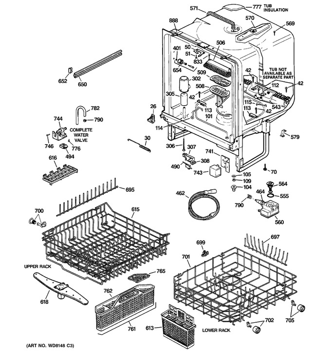 Diagram for GSD5800G02WW